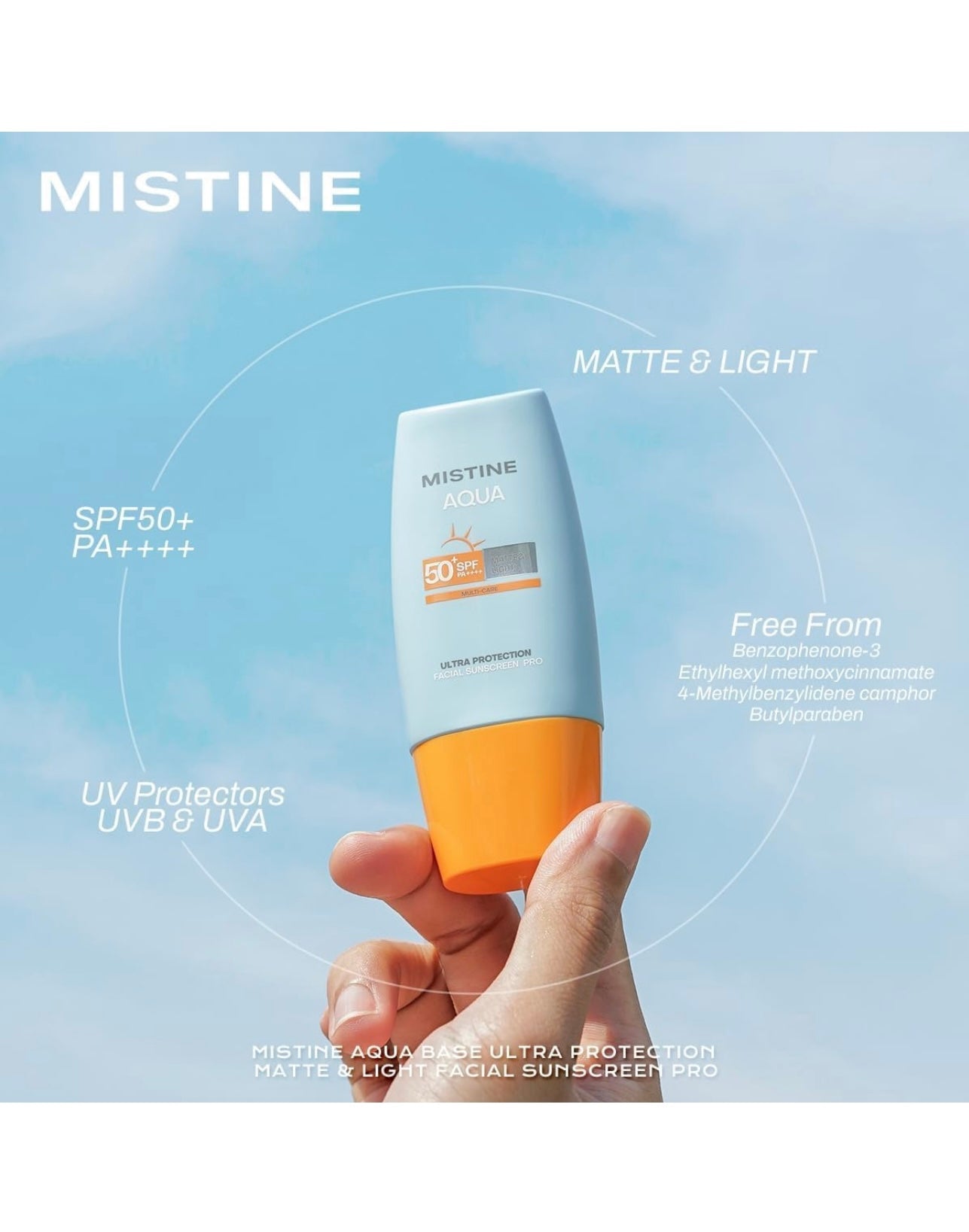 Mistine Aqua base Matte & lightweight 50SPF PA+++