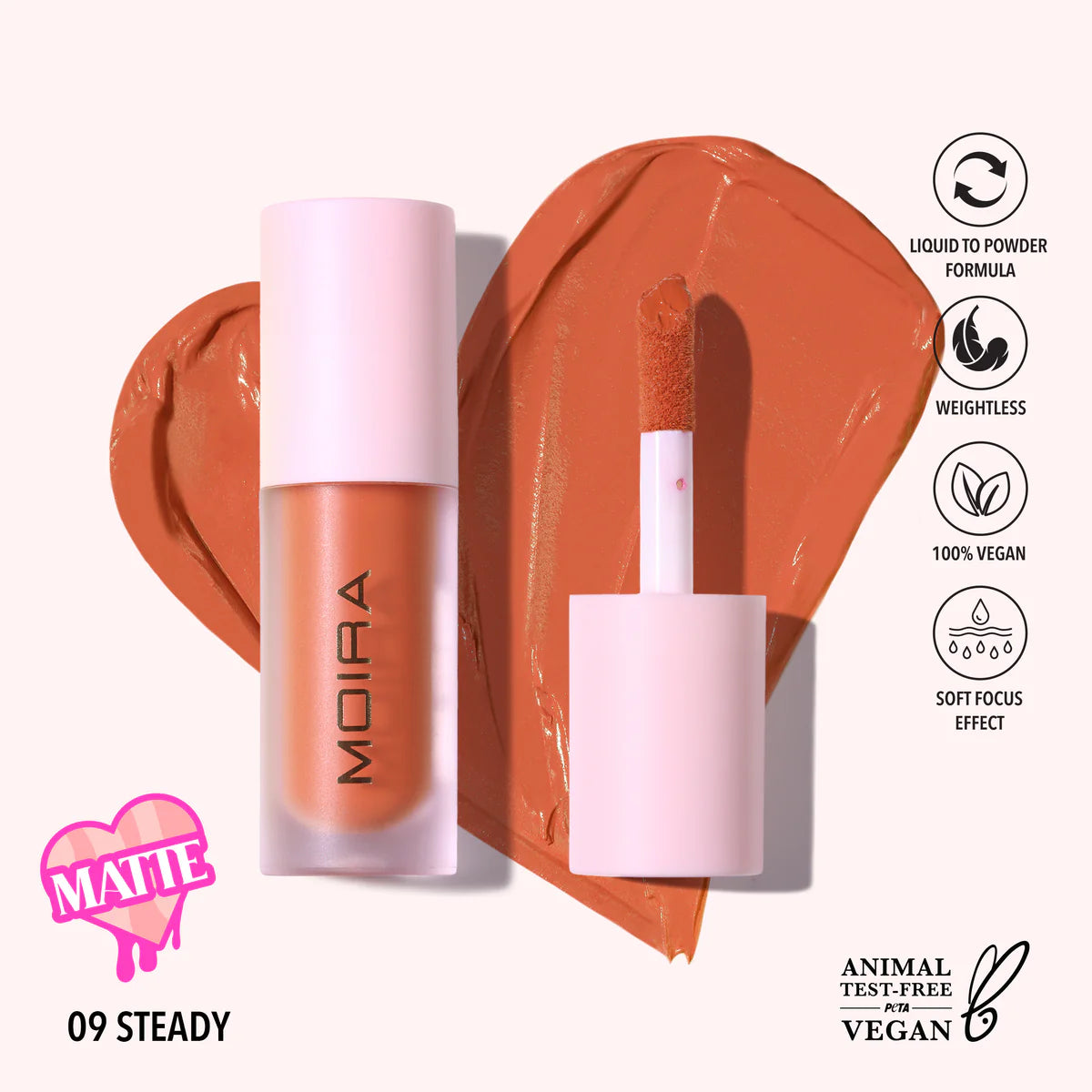 Moira Liquid Blush Tono 09 Steady