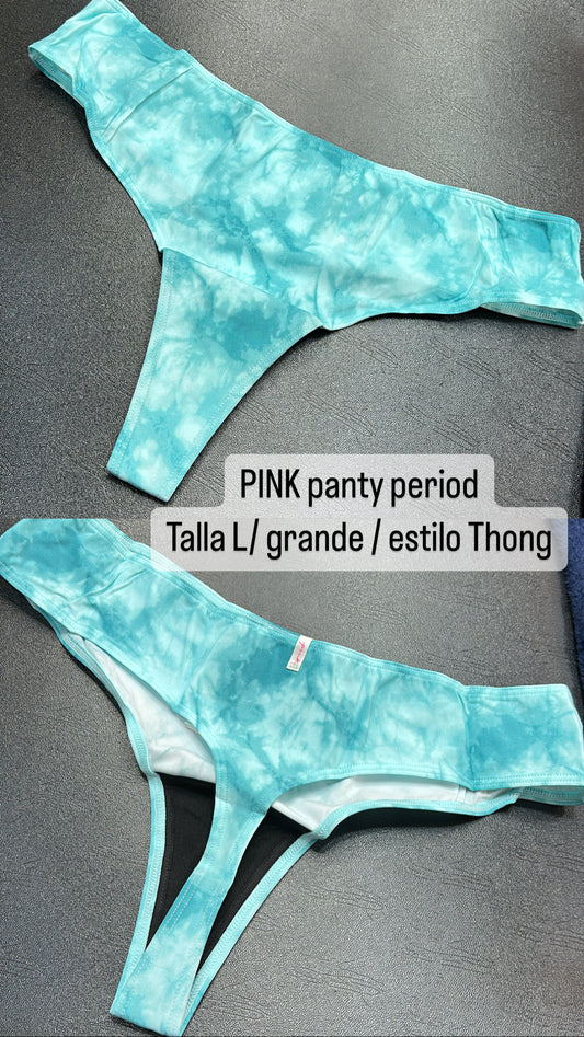 PINK panty period blue L Thong