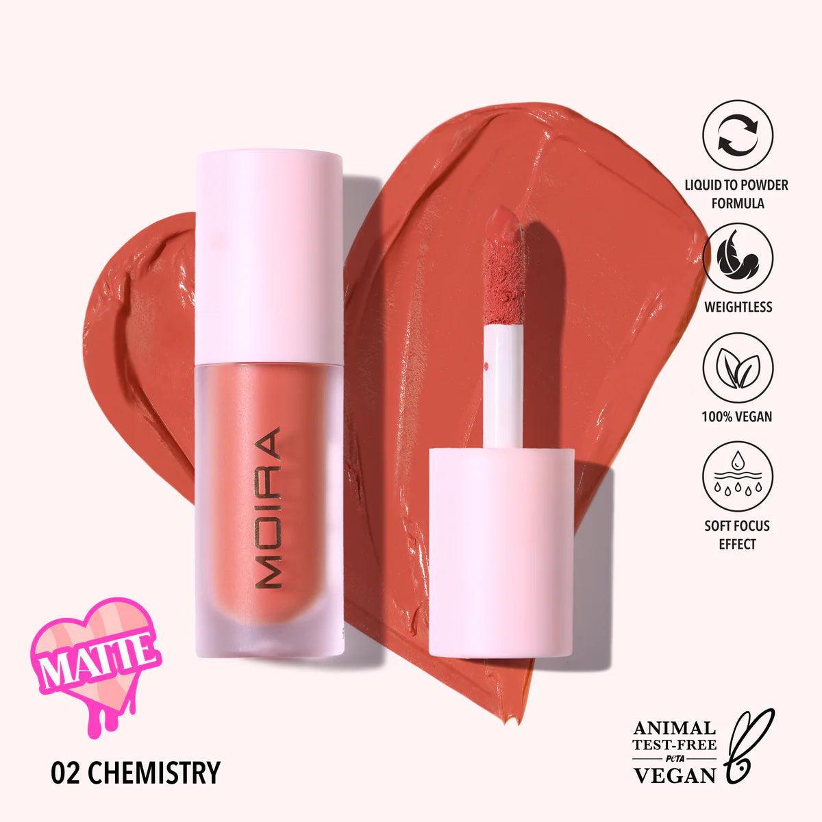 Moira liquid blush 02 Chemistry