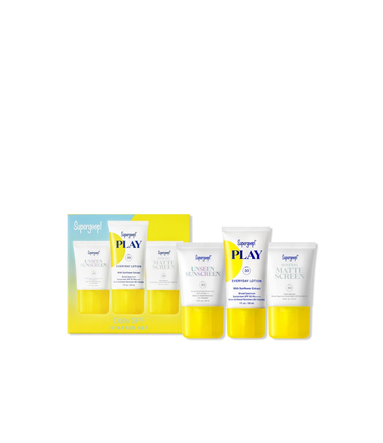 SuperGoop Daily SPF Starter Set for Face and Body