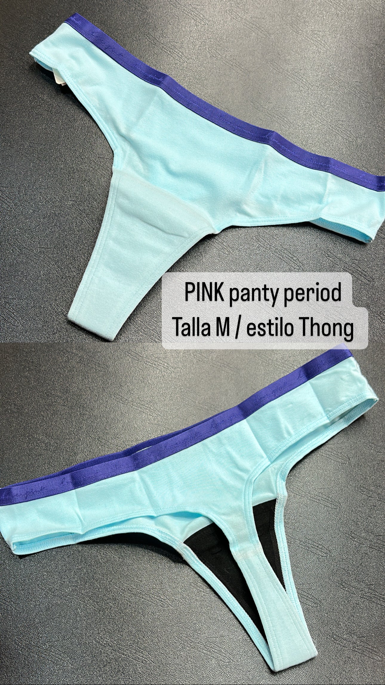 PINK panty period Thong Blue