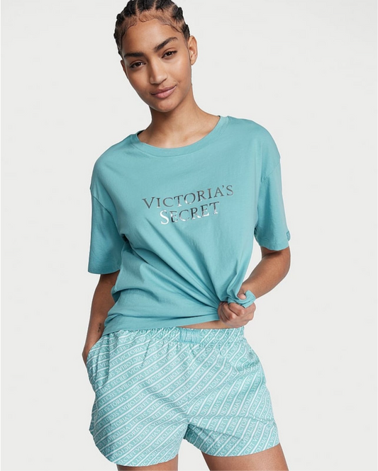 Pijama Victorias Secret Cotton Short Tee-jama Talla M