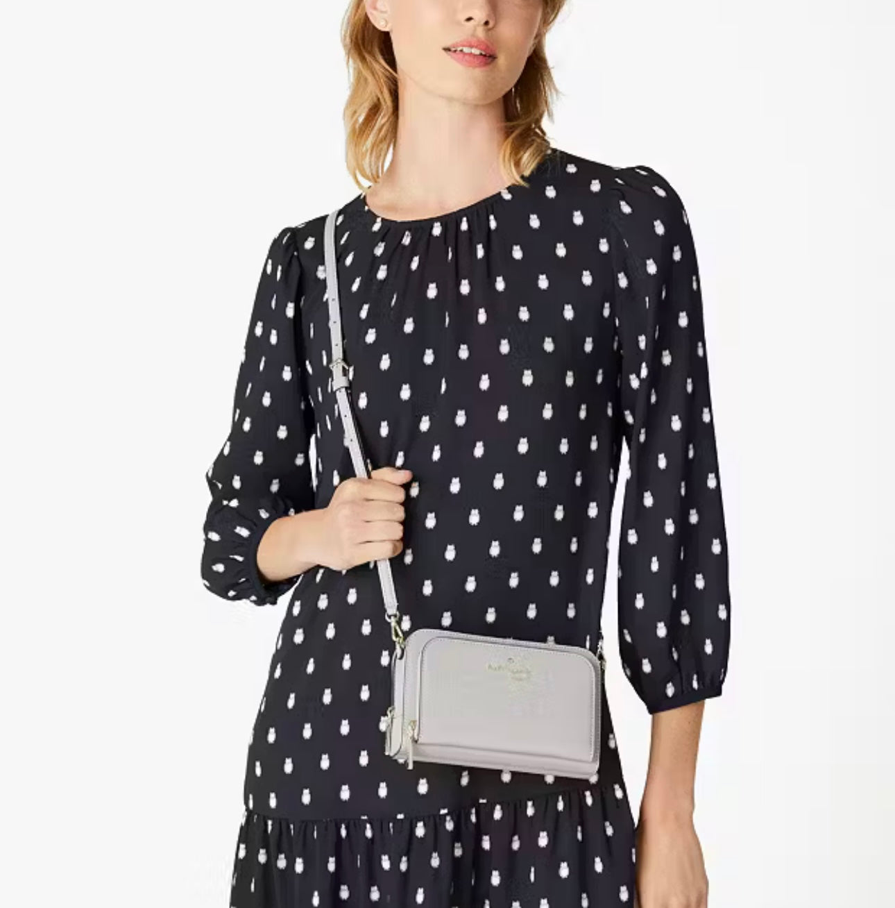 Kate Spade Mini Crossbody Staci Dual Zip Blanca