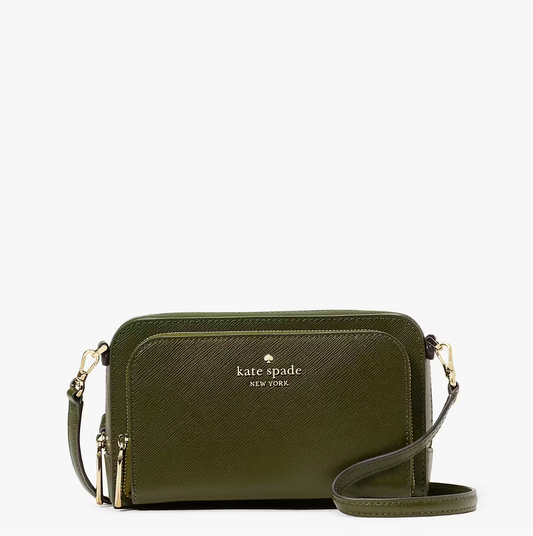 Kate Spade Mini Crossbody Staci Dual Zip Negro