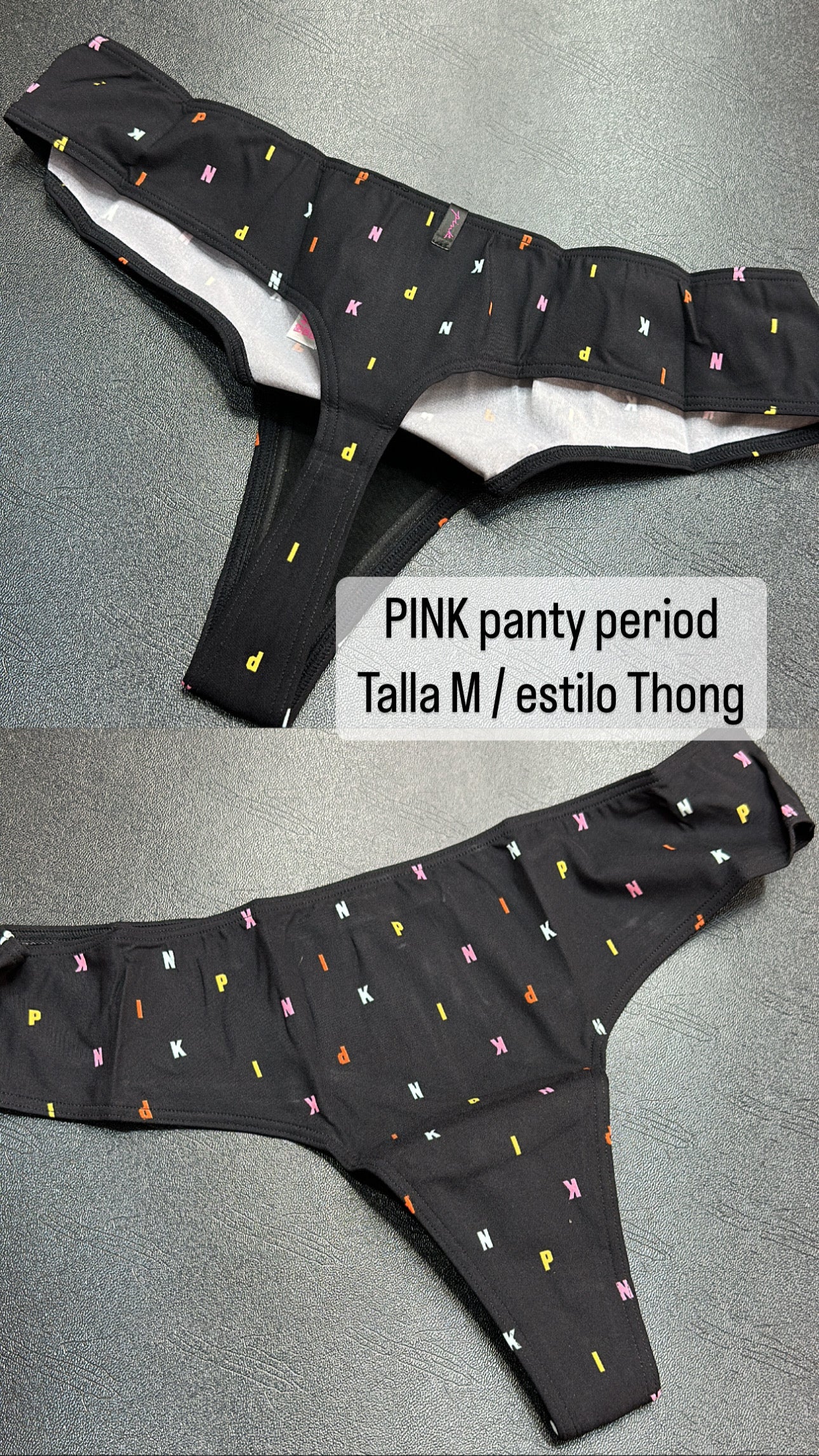 Pink panty period Talla M Black